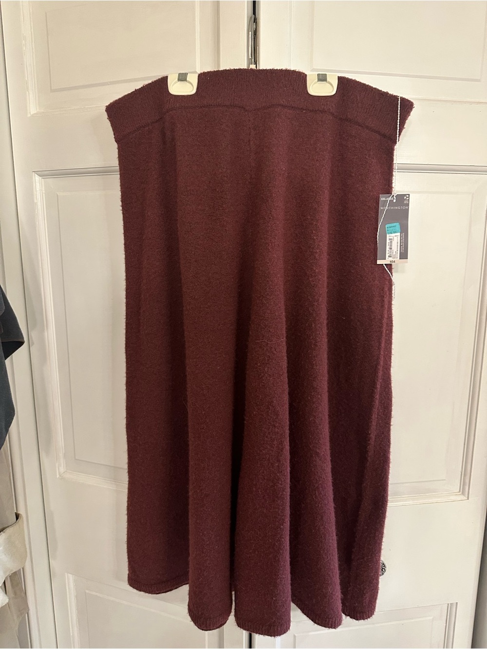 Worthington Maroon Knit Skirt